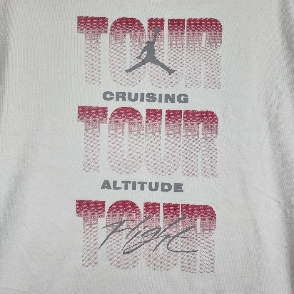 Air Jordan T-Shirt Mens 2XL Off-White Flight Tour Cruising Altitude Graphic Tee - Picture 3 of 10